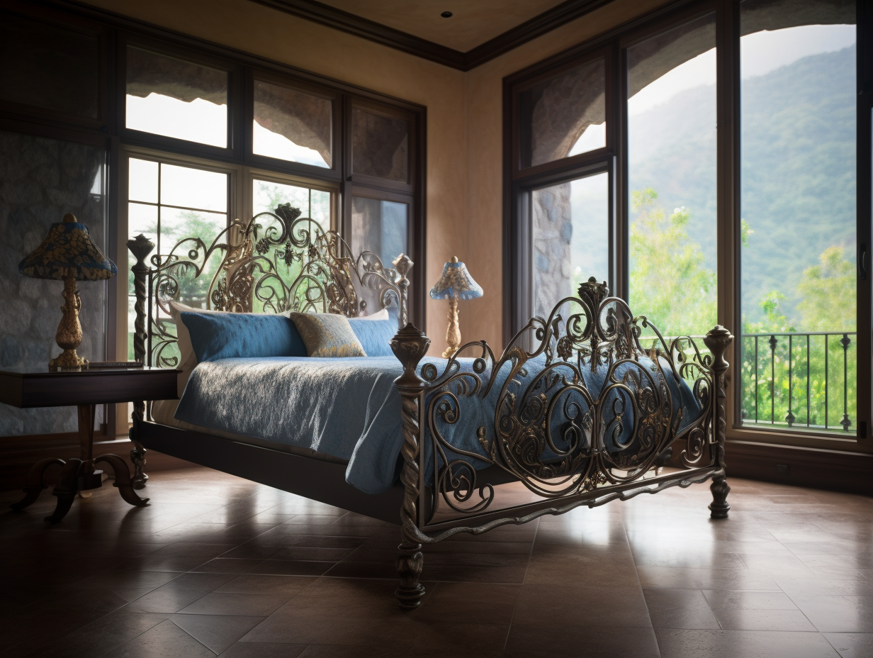 "Godzisława" - ekskluzywne, ręcznie kute łóżko ze stali.