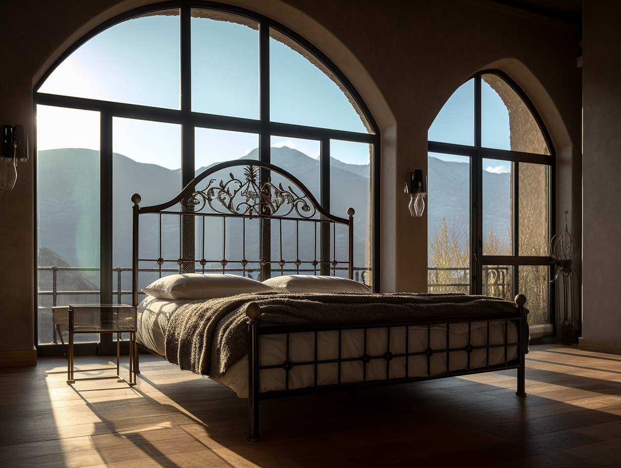 "Gościrada" - ekskluzywne łóżko kute, stalowe.