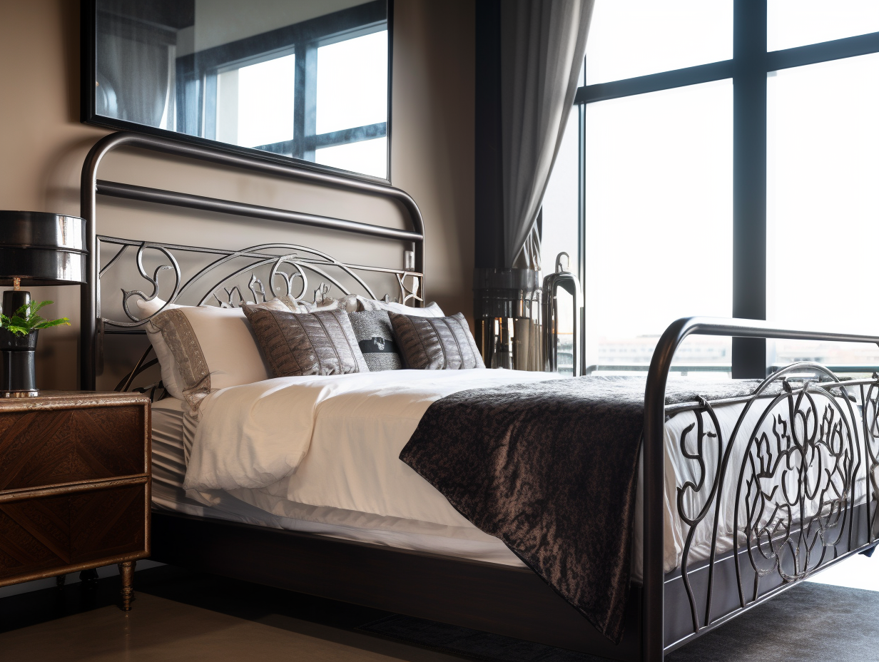 "Krzesława" - eksluzywne łóżko kute, metalowe.