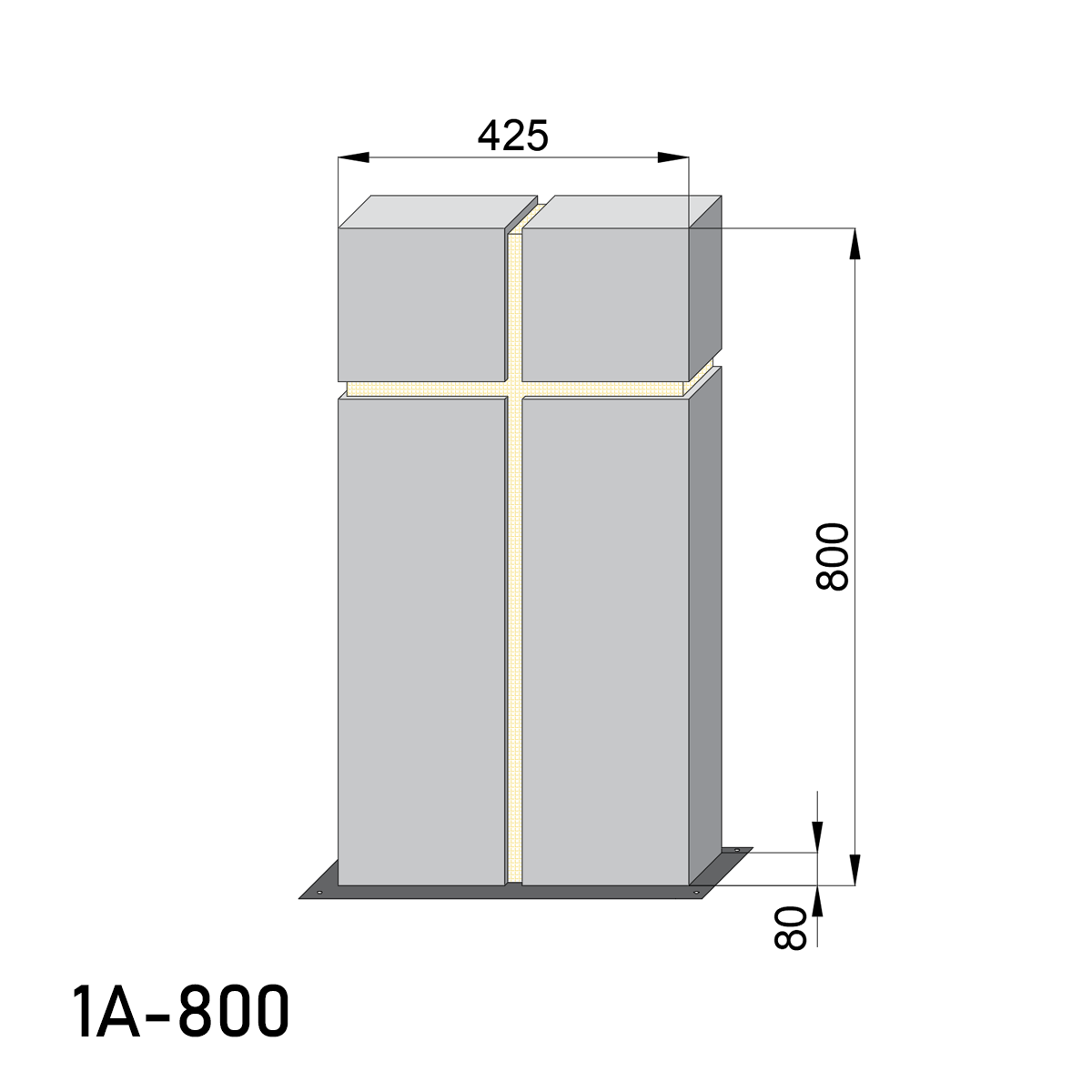 Krzyż nagrobny 1A-800 1A-1100