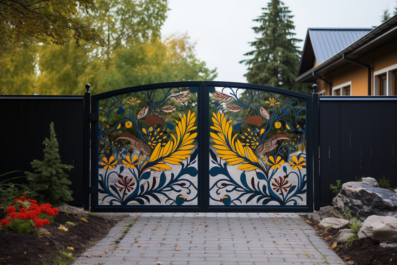 Kuta brama wjazdowa do ogrodu, ozdobna - efekt natury