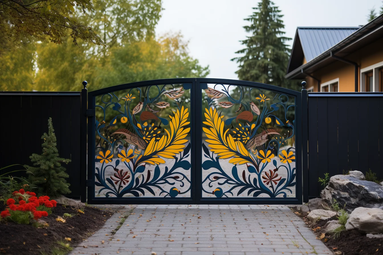 Kuta brama wjazdowa do ogrodu, ozdobna - efekt natury