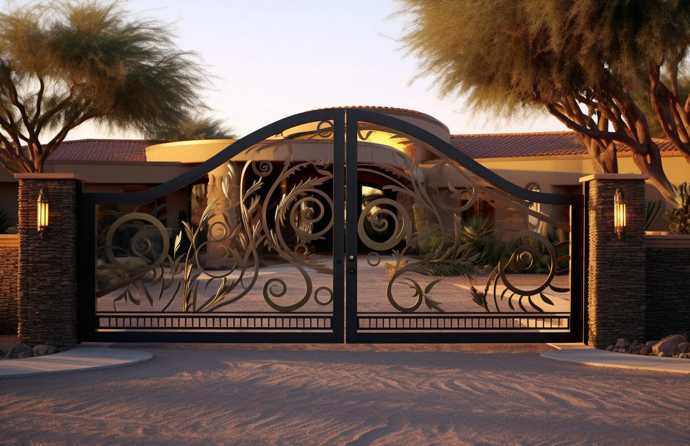 Dekoracyjna brama wjazdowa - "Art noveau"