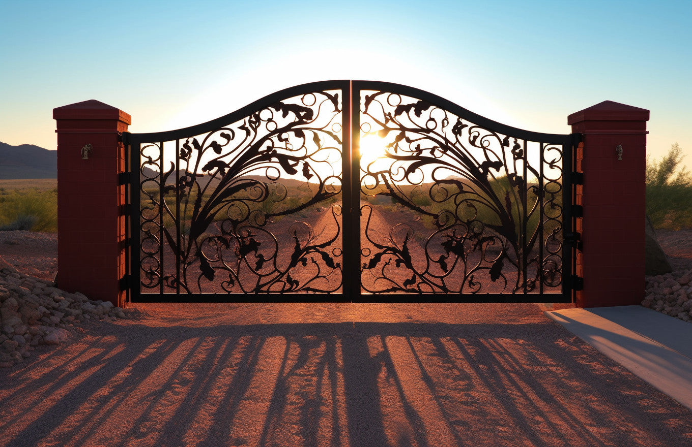 Ozdobna brama wjazdowa w stylu secesji - "Hors" - kowalstwo artystyczne