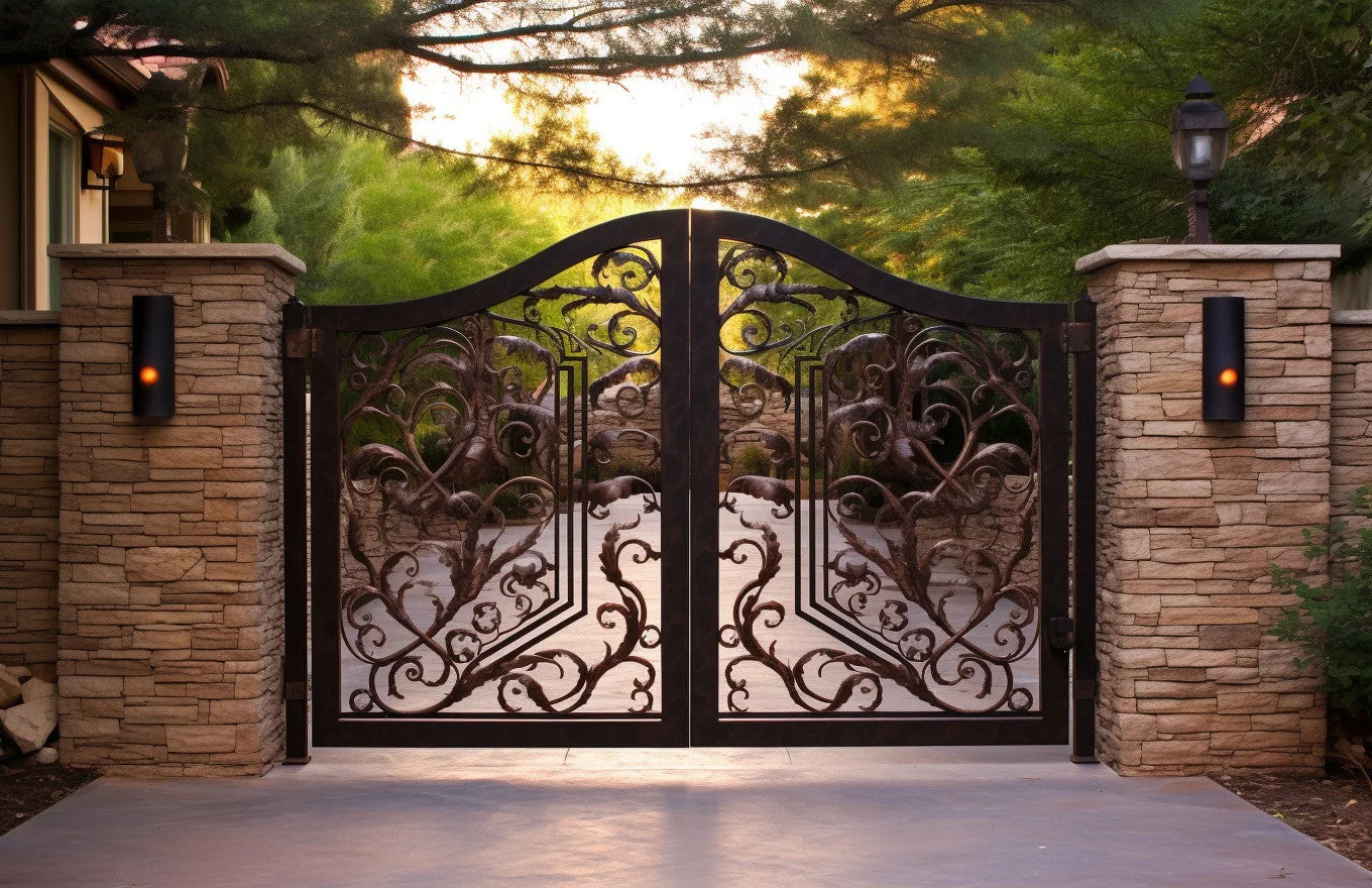 Ozdobna brama wjazdowa w stylu rokoko - "Podaga"