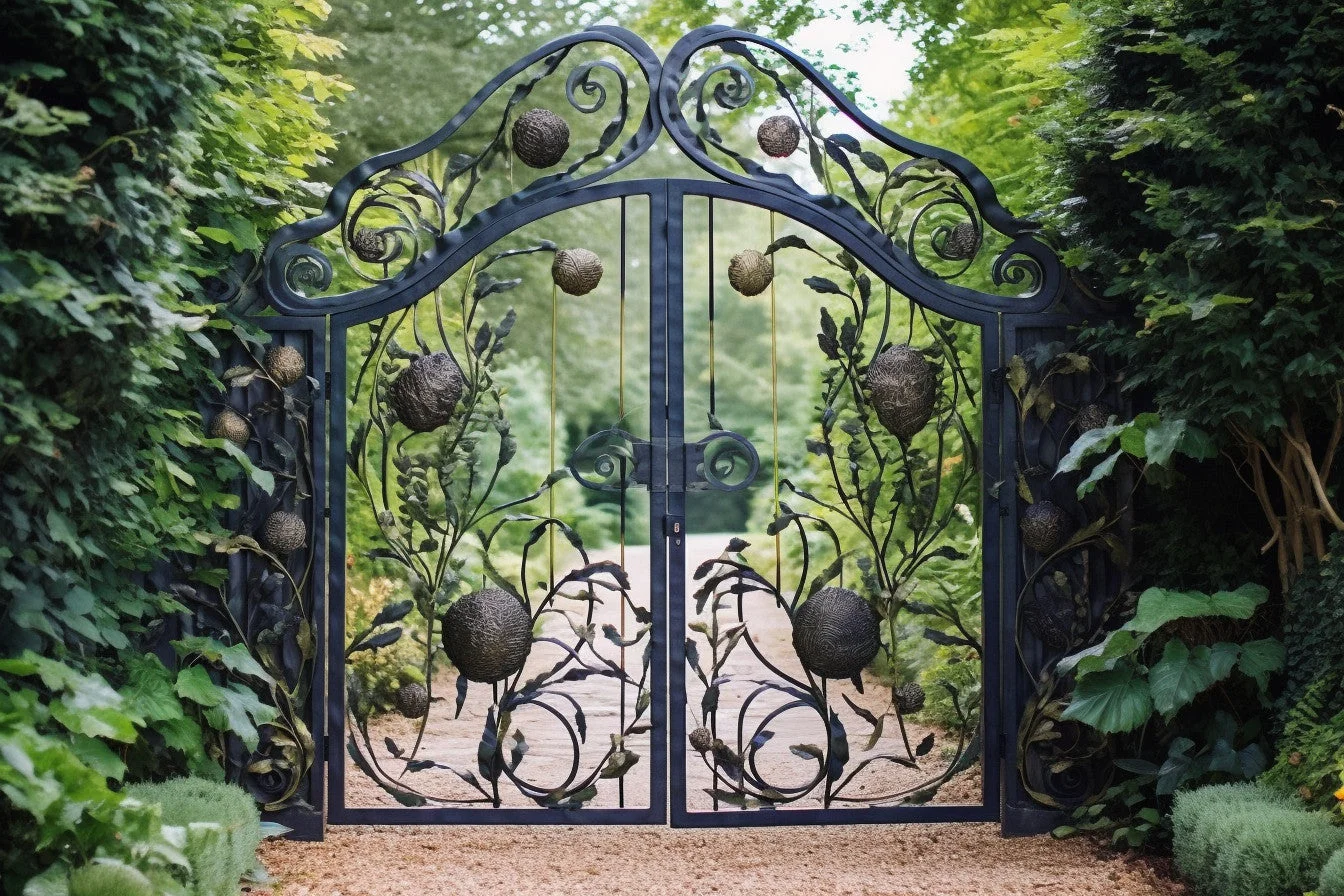 Ozdobna brama wjazdowa ze stali - "Devana"