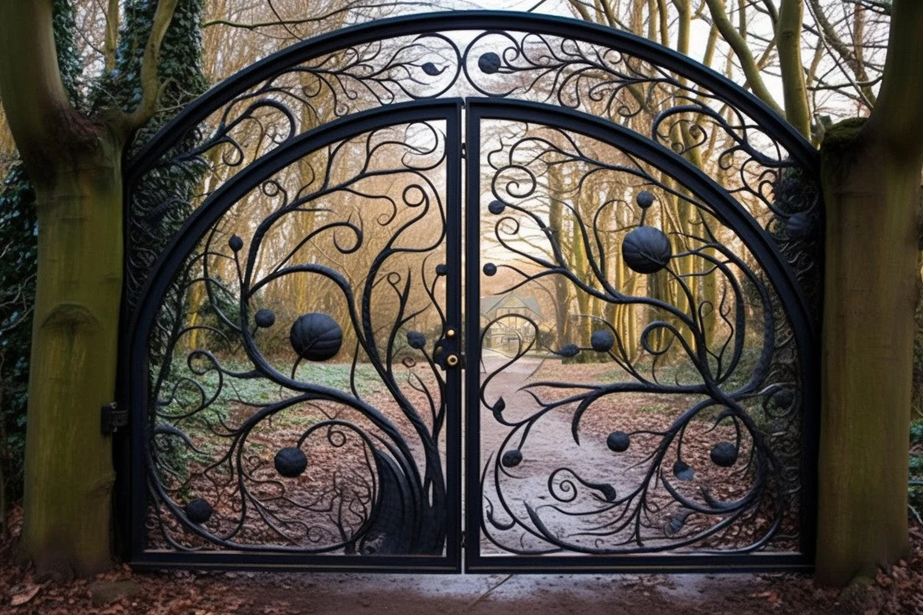 Brama wjazdowa w stylu Art Nouveau - "Mora"