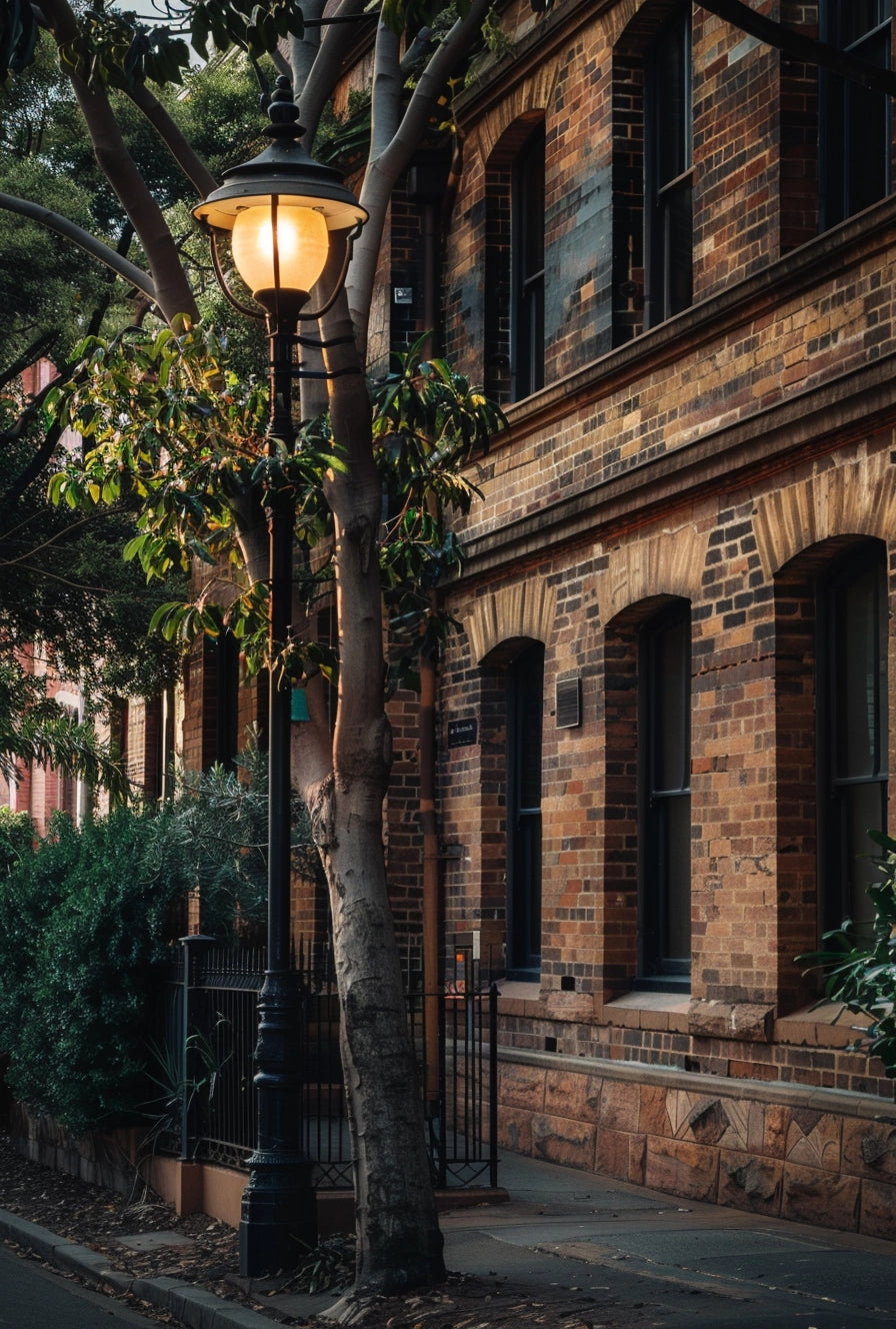 Latarnia uliczna podrzymująca drzewo