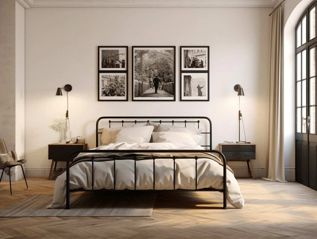 Łóżko kute, stalowe, na wymiar - Oszczędny design "Przeborka"