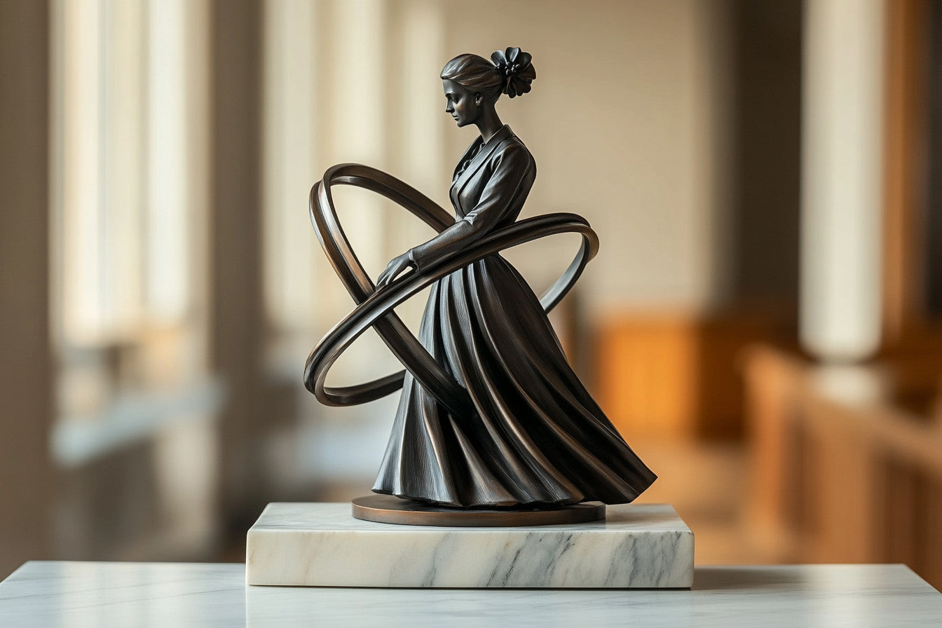 Maria Skłodowska-Curie - statuetka z brązu