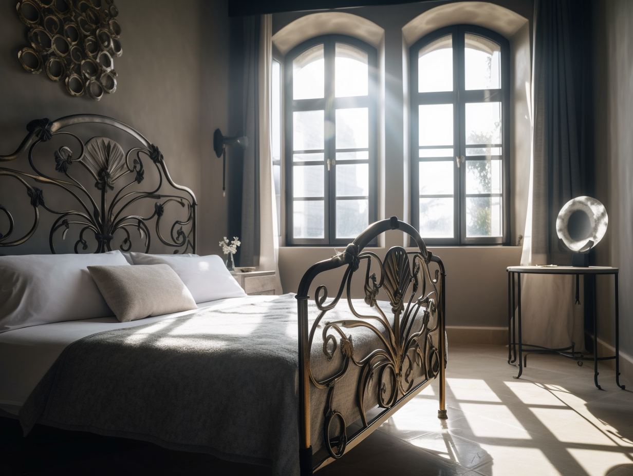 "Mieczysława" - eksluzywne łóżko kute, stalowe.