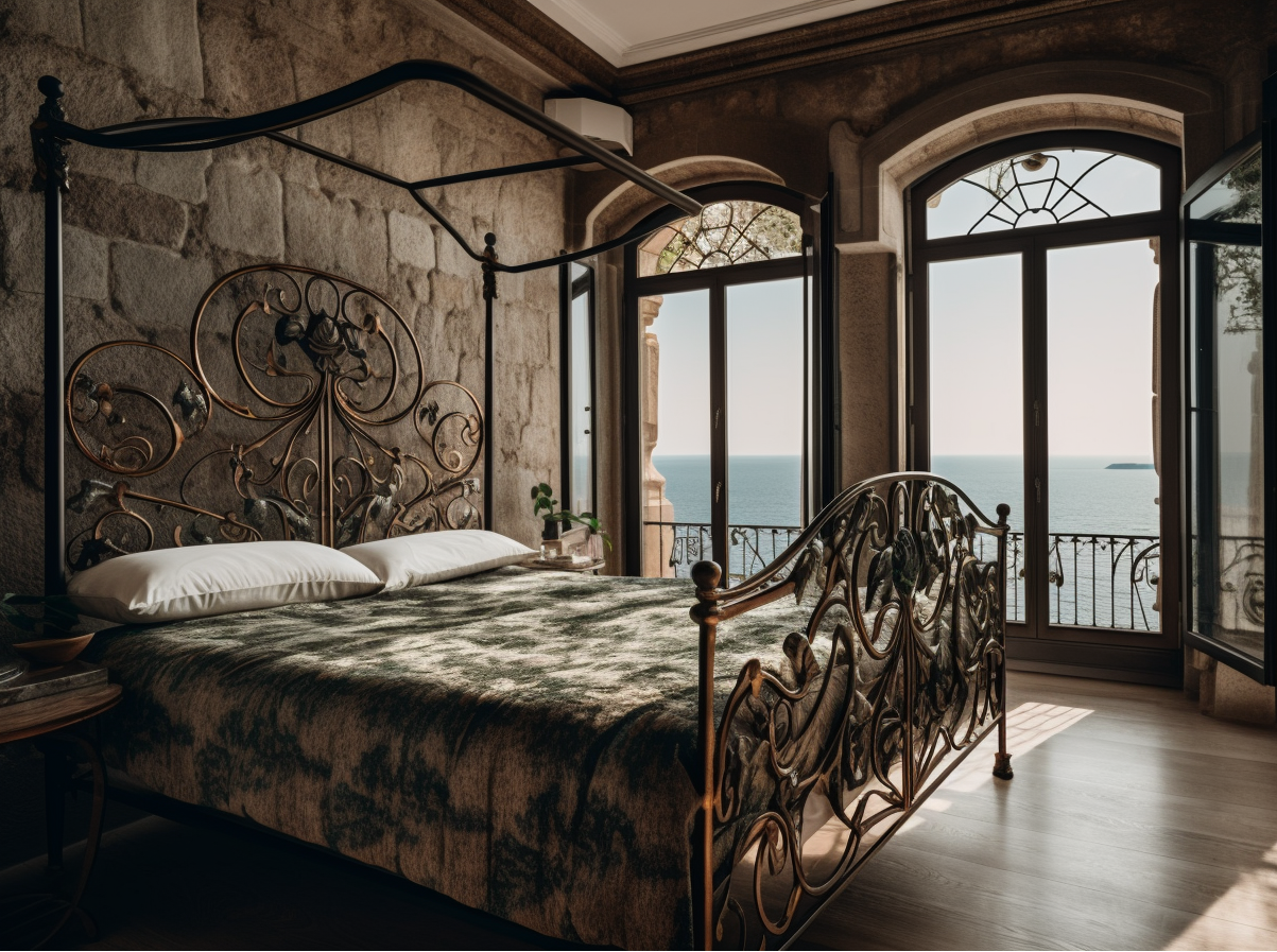 "Nieradka" - eksluzywne łóżko kute ze stali