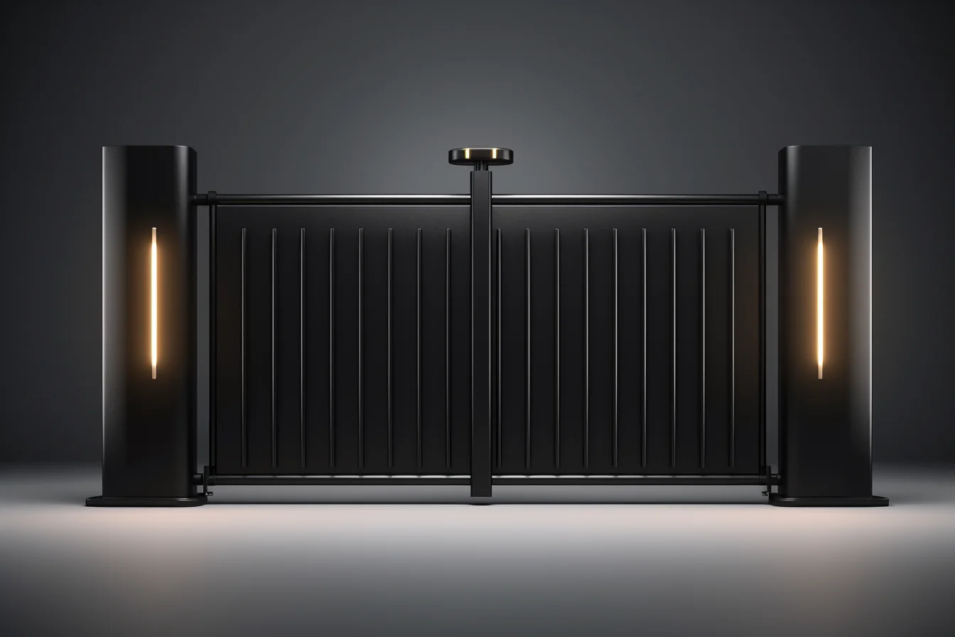 Nowoczesna brama wjazdowa. Futurystyczny minimalizm LED