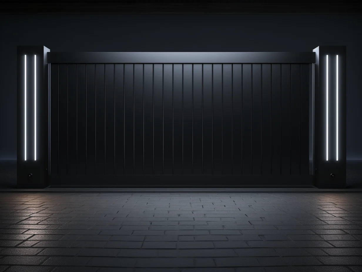 Ogrodzenie kute z LED - futurystyczny minimalizm