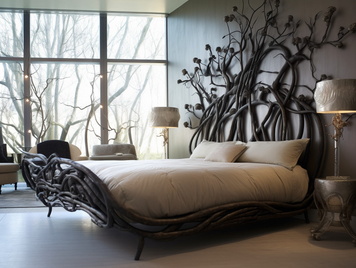 "Pędsława" - eleganckie łóżko metalowe na wymiar. Polski projektant.