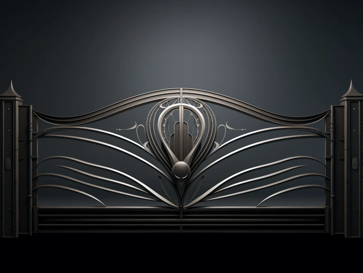 Przęsło ogrodzeniowe - futurystyczne art deco