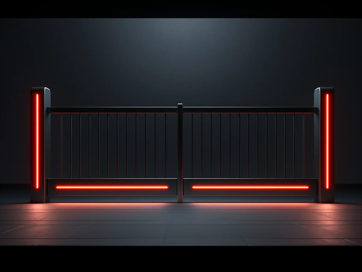 Przęsło ogrodzeniowe z podświetleniem LED - futurystyczny modernizm