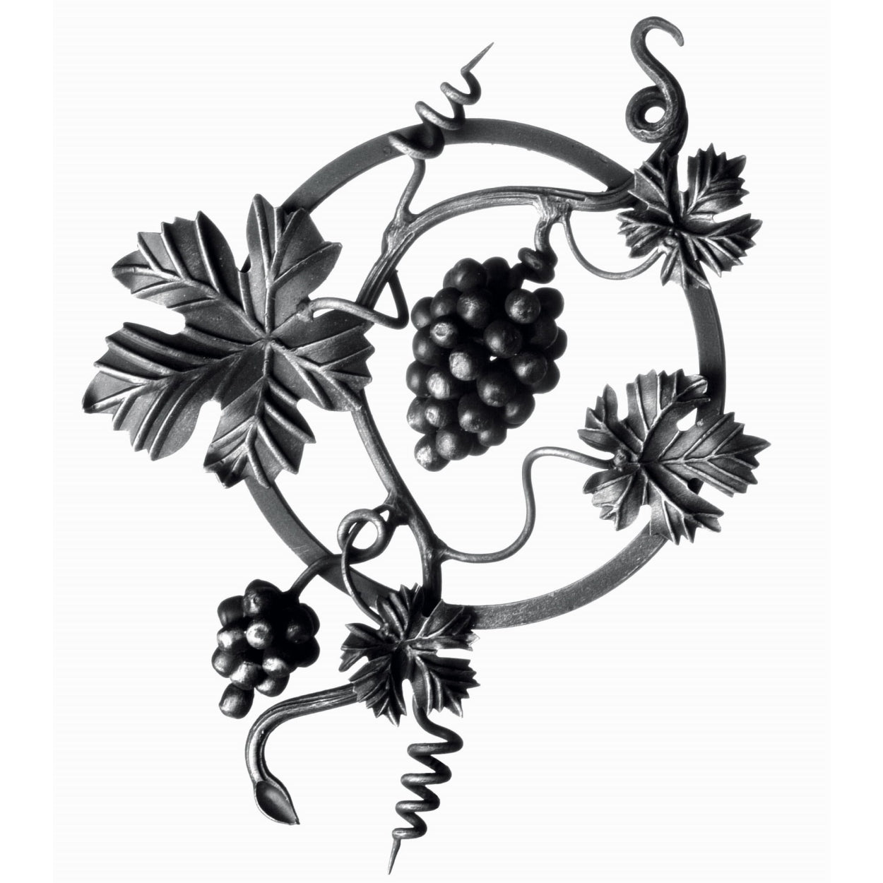 Rozeta dekoracyjna, kuta z metalu do balustrad, bram, ogrodzeń. Winnica winogrono
