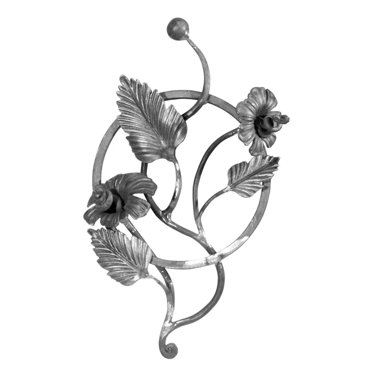 Rozeta kuta dekoracyjna do ogrodzeń element kowalski do bramy balustrady