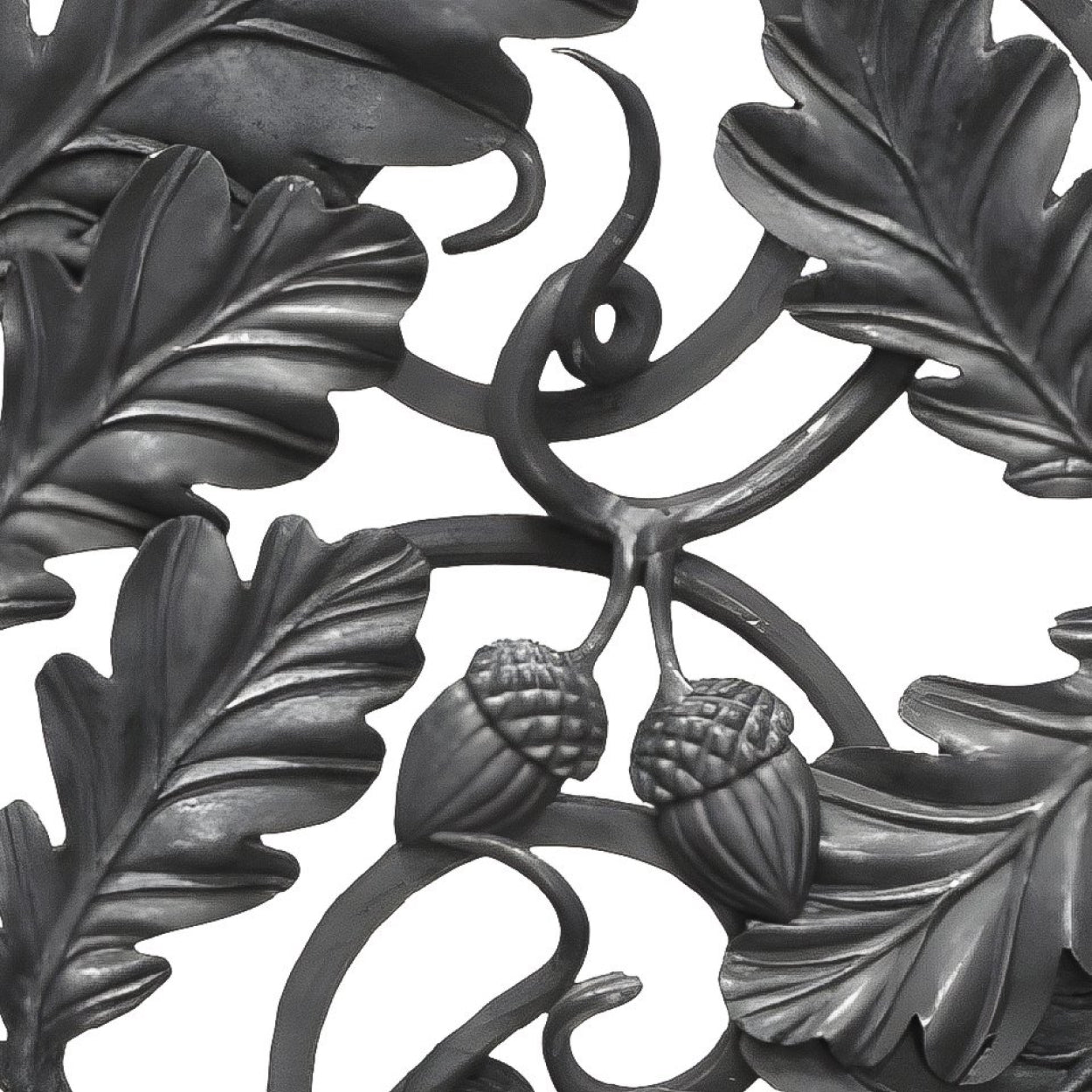 Rozeta kuta do balustrad, bram, ogrodzenia. Dąb. Natura.