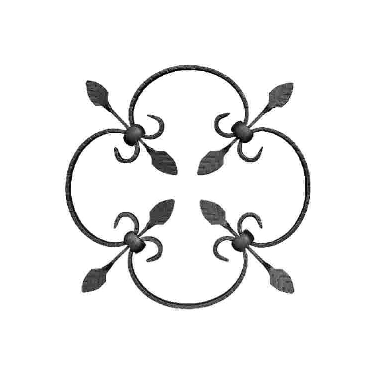 Rozeta kuta do bramy, balustrad, ogrodzenia. Ozdobna ze stali