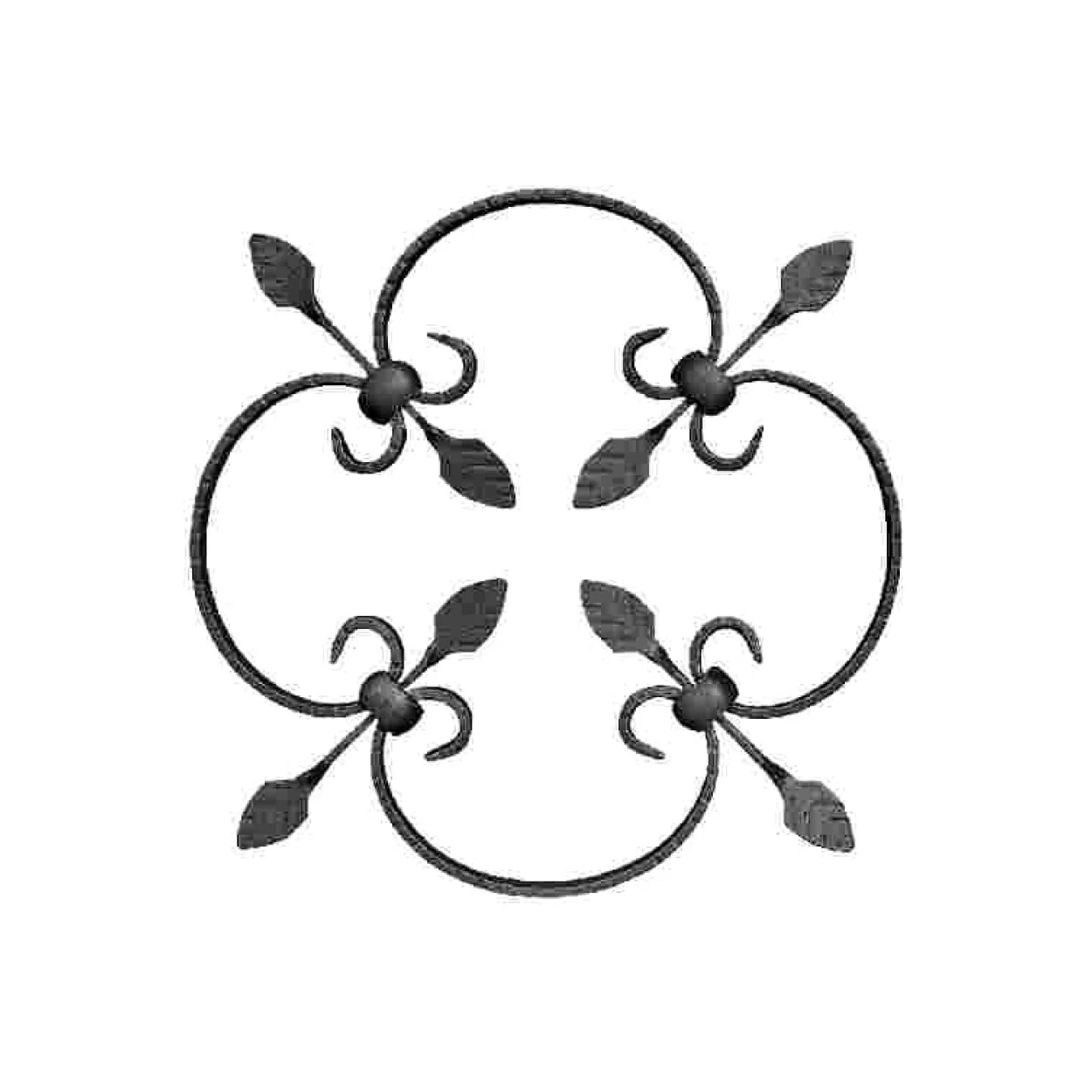 Rozeta kuta do bramy, balustrad, ogrodzenia. Ozdobna ze stali