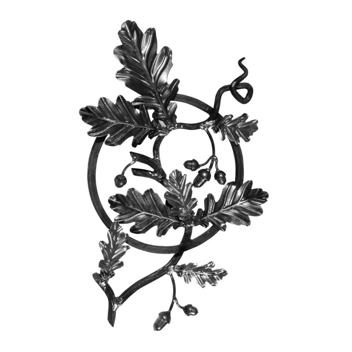 Rozeta z metalu do bram balustrad ogrodzeń dąb stalowa kuta