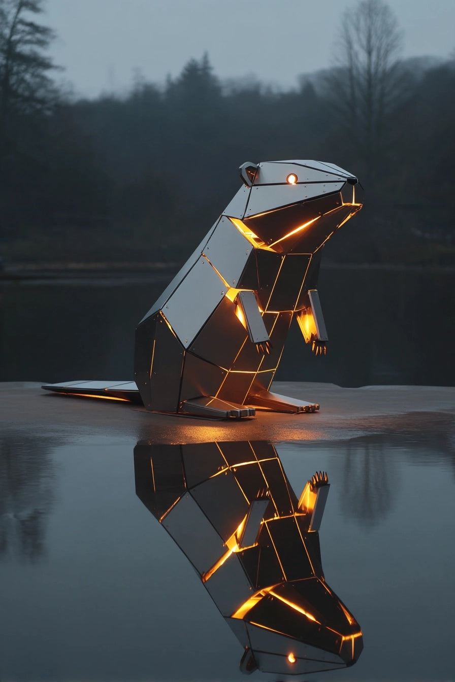 Rzeźba Bóbr świetlny (Beaver Light)