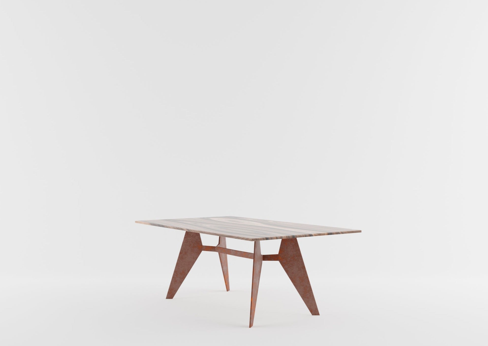 PAJAK - Stół kuty z drewnianym blatem