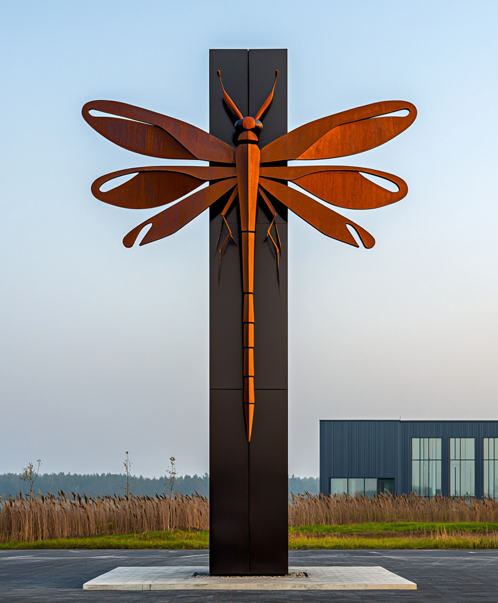 Ważka - Totem reklamowy cor-ten