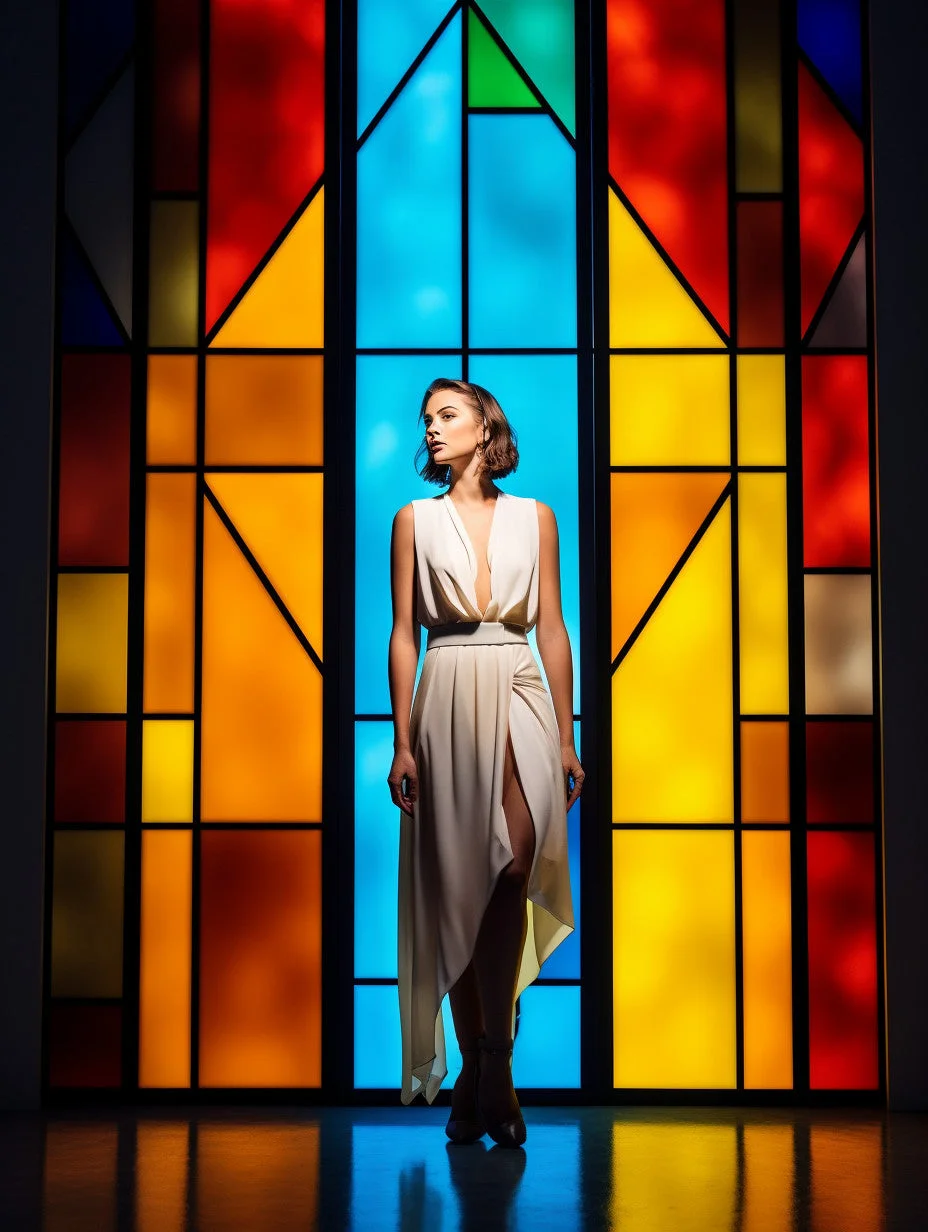 Witraż - "Błyskotliwość Bauhausu: Gracja"