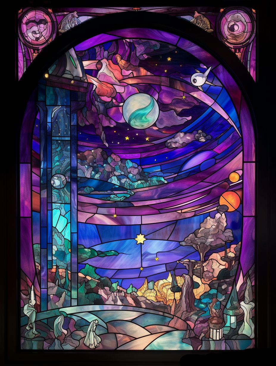 Witraż - "gwiezdna opera"