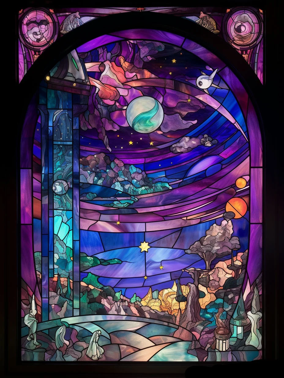 Witraż - "gwiezdna opera"