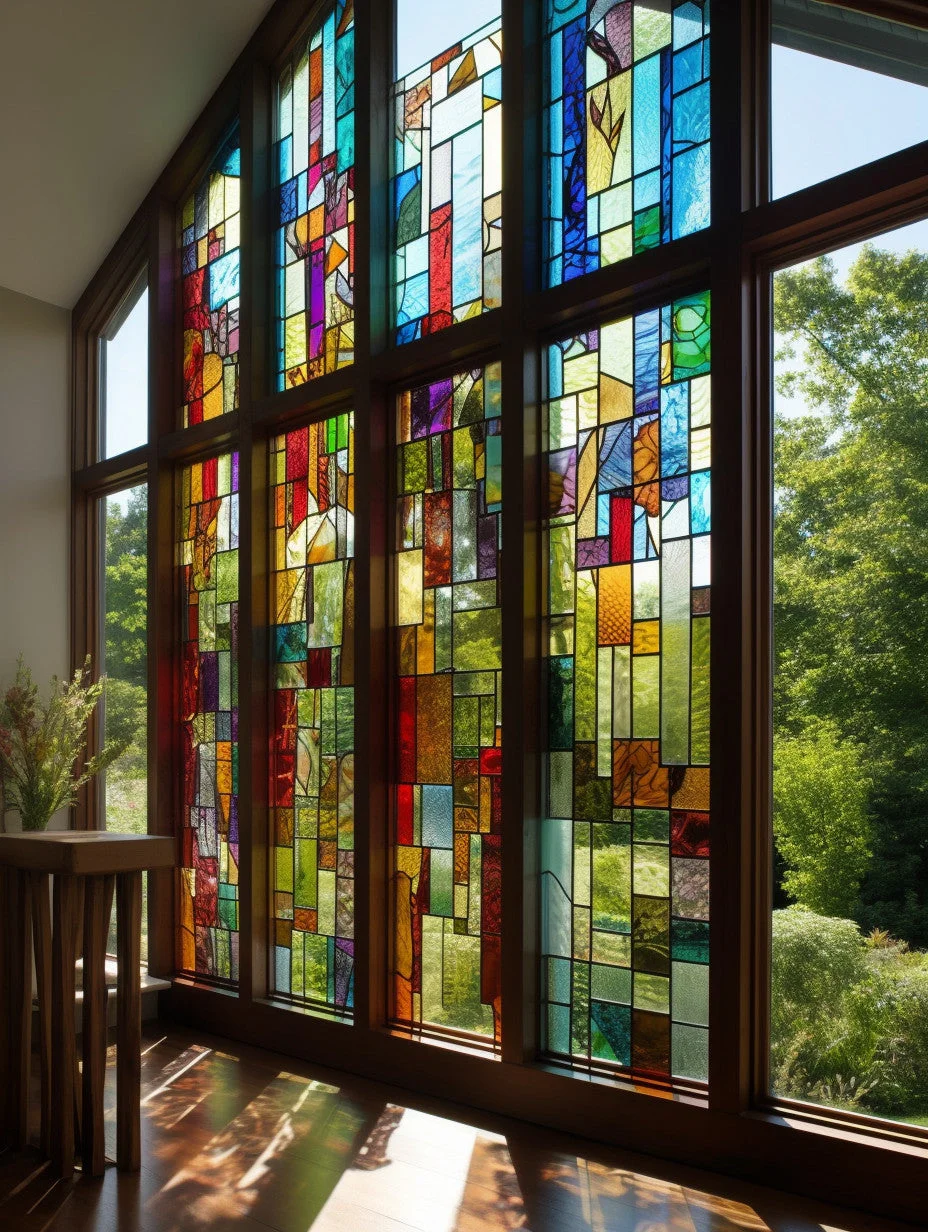 Witraż - "kolorowa geometria"