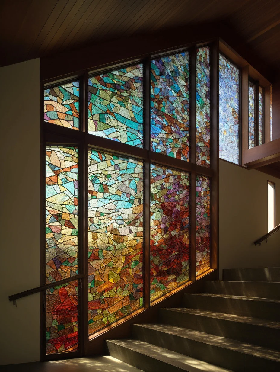 Witraż - "kolorowa geometria"