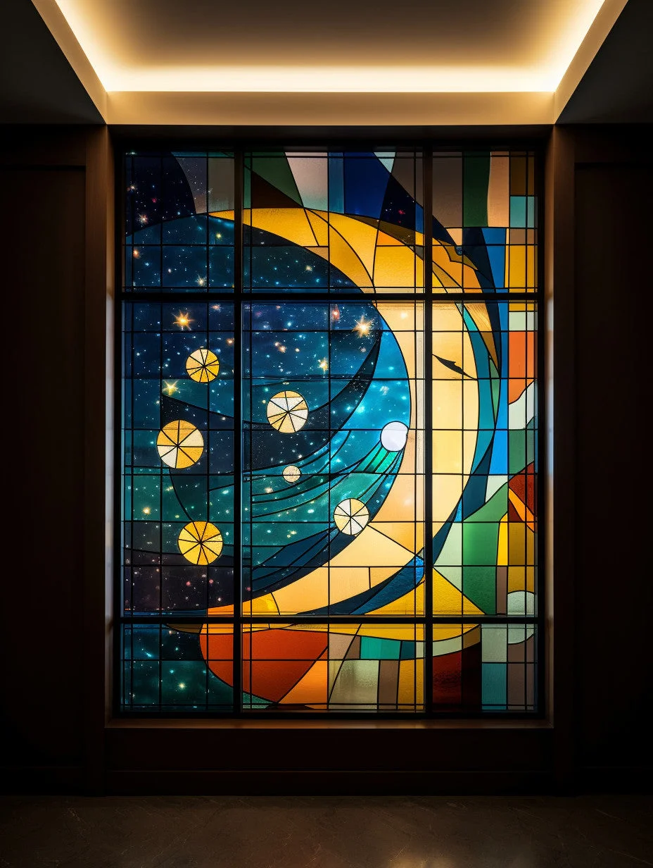 Witraż - "księżyc w nowiu"