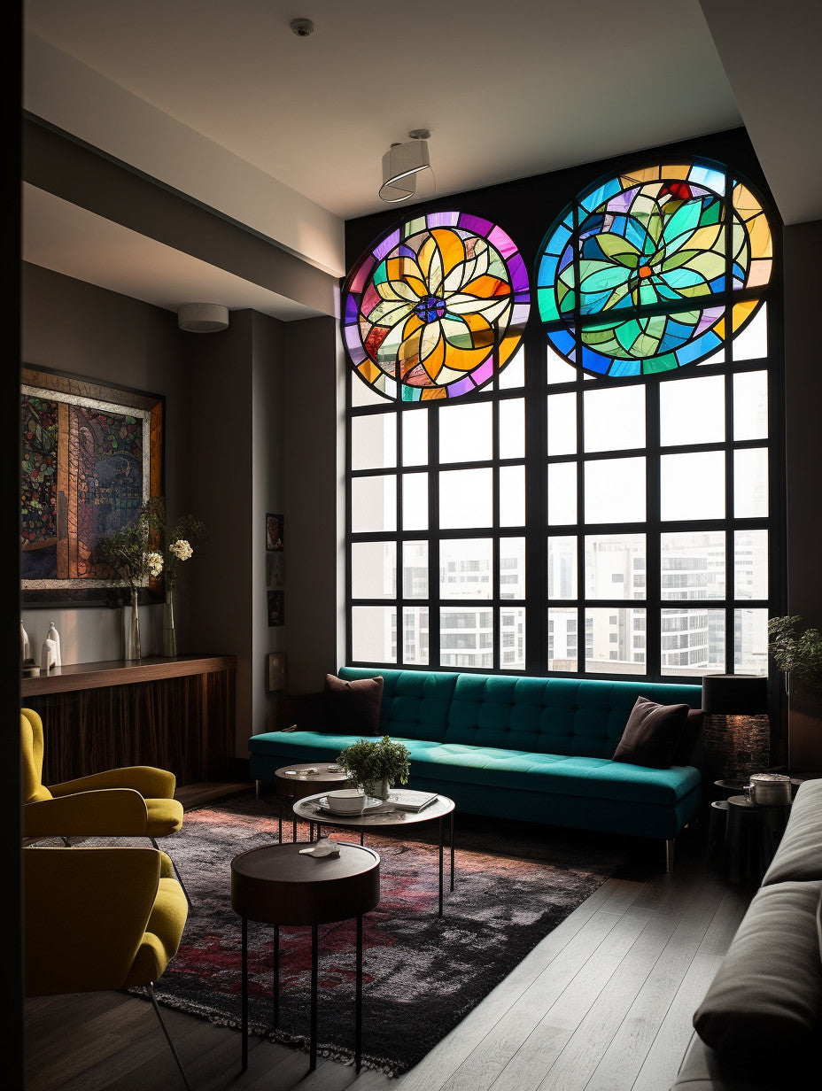 Witraż - "kwiaty życia"