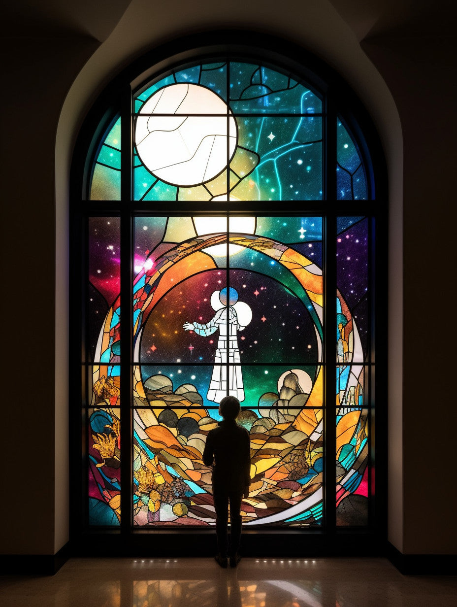 Witraż - "niebiańska modlitwa"