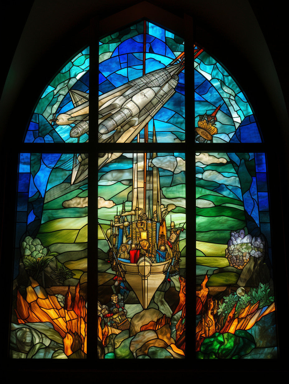 Witraż - "odległe światy"