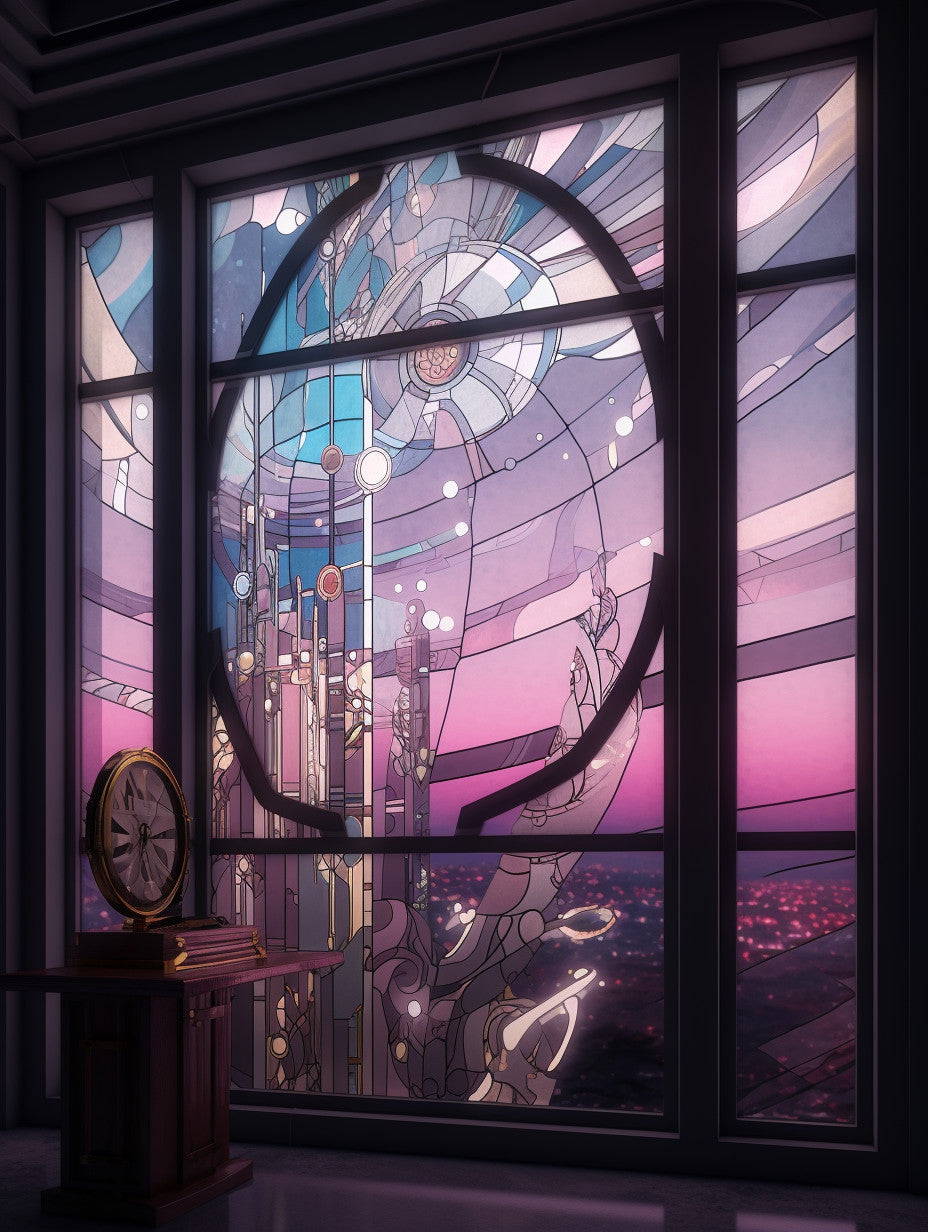 Witraż - "liliowy port"