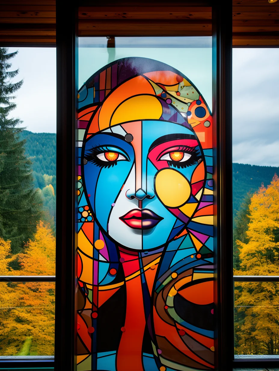 Witraż w stylu Pop Art