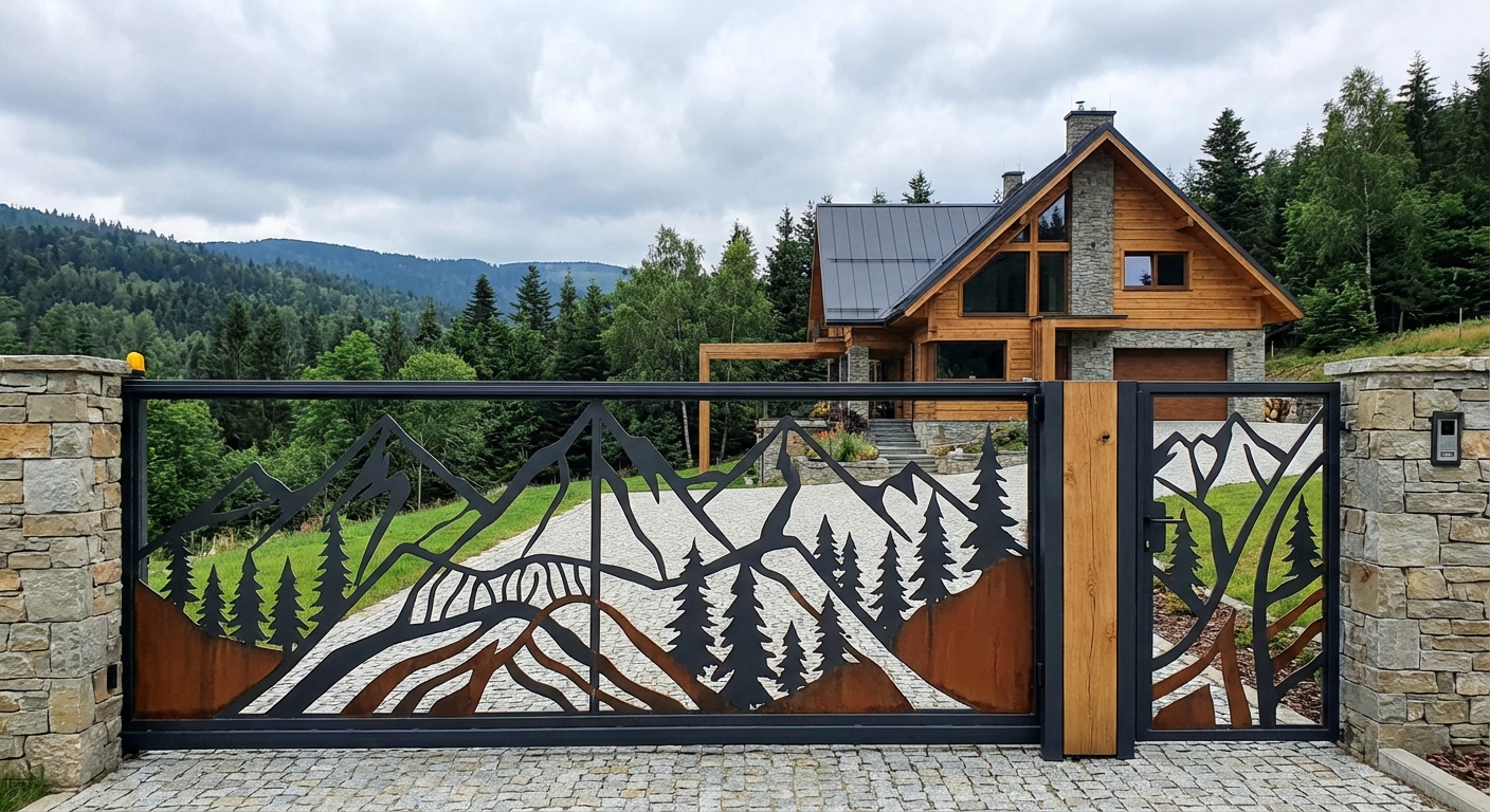 Brama Kuta 'Beskidzki Horyzont' – Monumentalna Symfonia Stali i Natury