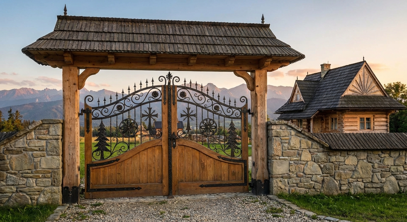 Brama Kuta 'Dziedzictwo Podhala' – Monumentalna Symfonia Żelaza i Natury