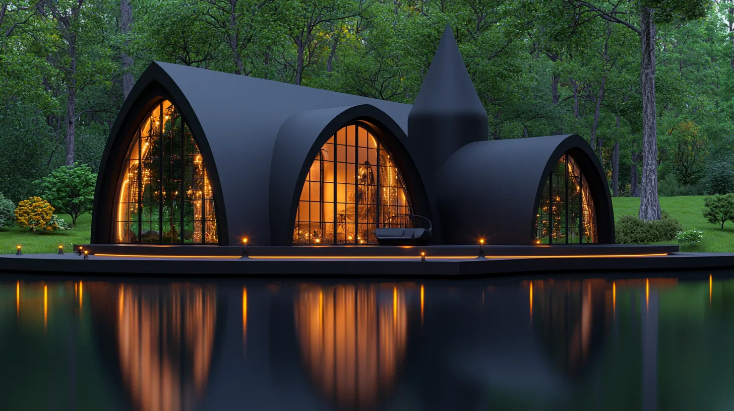 Nowoczesny Pawilon Neogotycki "Trzy Łuki" - Elegancja i Światło