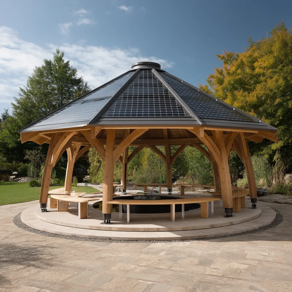 Nowoczesna Altana Solarna Ideovo – Architektura Jutra w Drewnie i Szkle