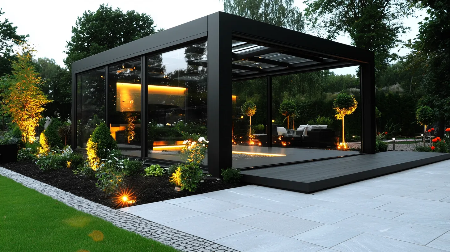 Loftowy Pawilon Lounge "Anthracite Cube" - Kino i Energia