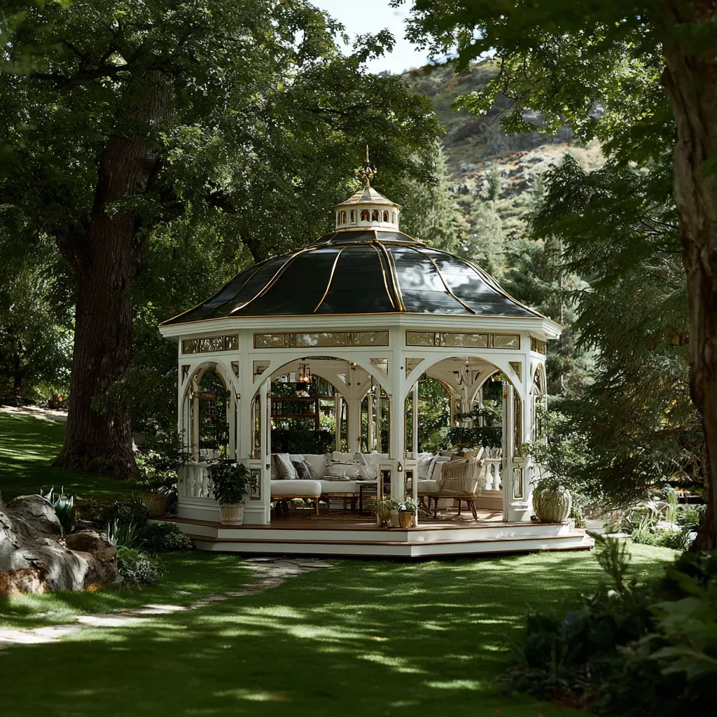 Klasyczna Biała Oranżeria "Royal Morning" - Stal i Mosiądz