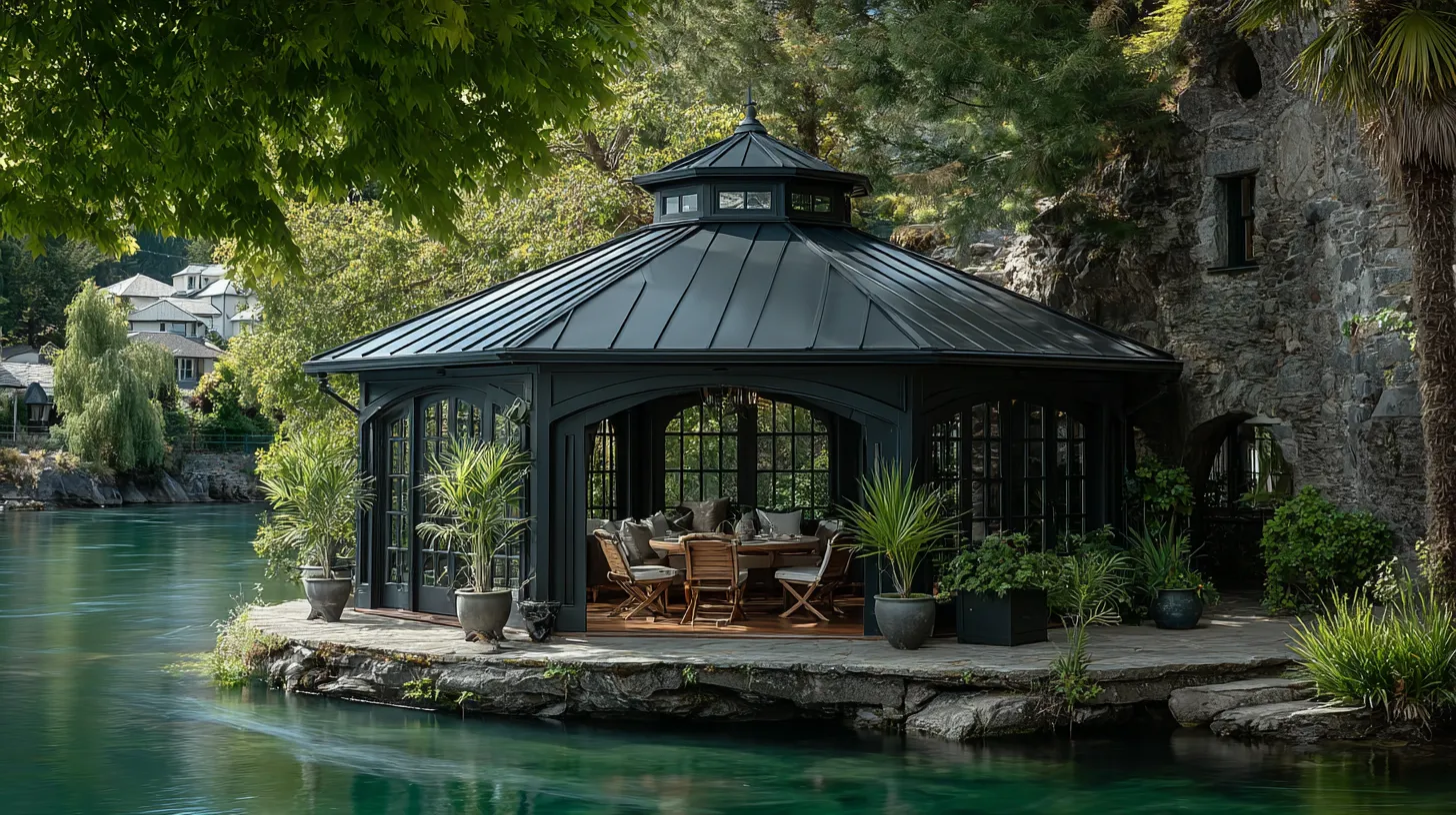 Pawilon "Stalowa Przystań" - Panorama i Spokój nad Wodą