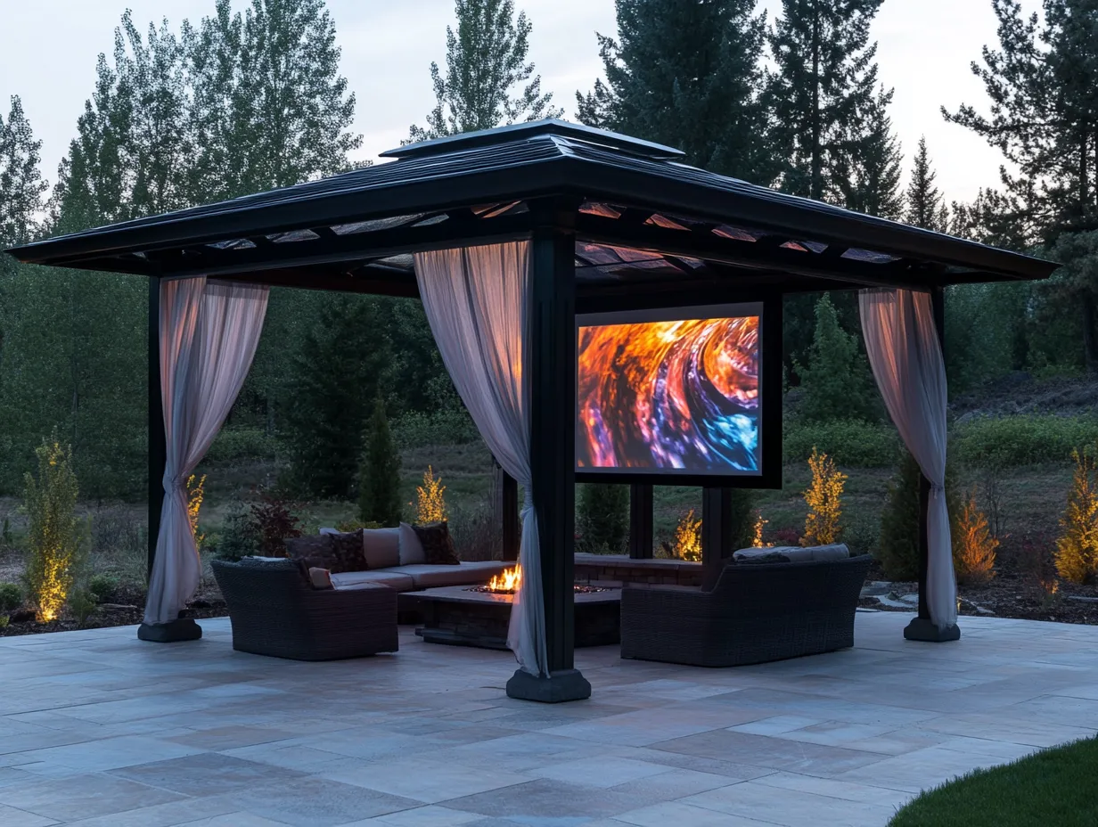 Kino Ogrodowe "Lekka Linia" - Aluminiowy Pawilon Multimedialny