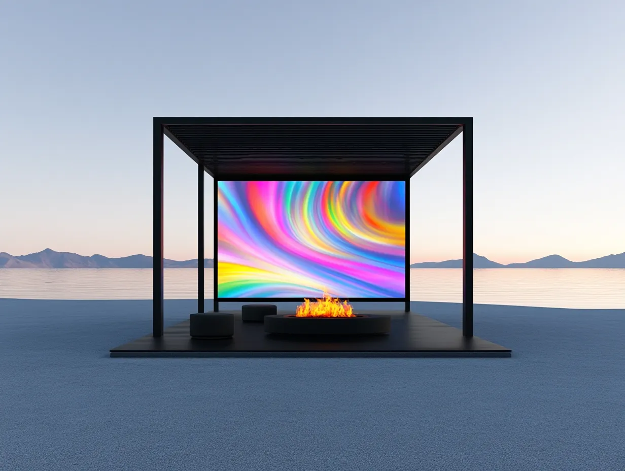 Pawilon Lounge "Surrealna Oaza" - Wizja i Światło